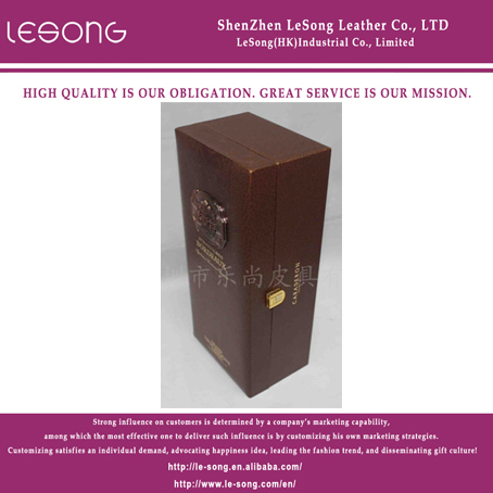 LS1304 Custom Design Leather Wine Box