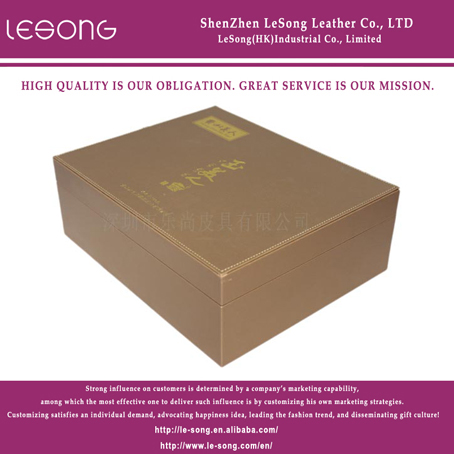LS1411 Luxury Leather Tea Box For Gift