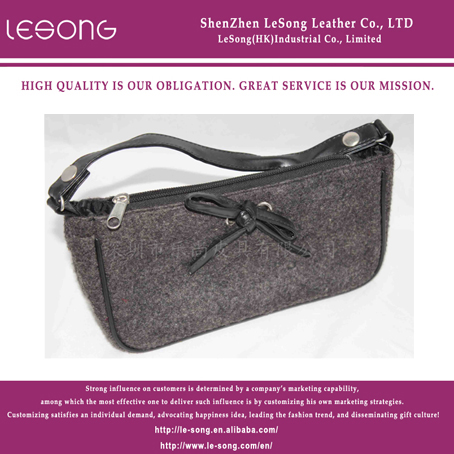 LS1200 Cutton Cosmetic Bag With PU Handle