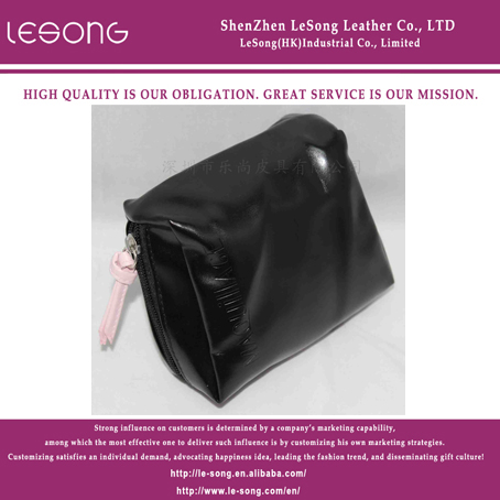 LS1199 China Supplier PU Cutton Cosmetic Bag