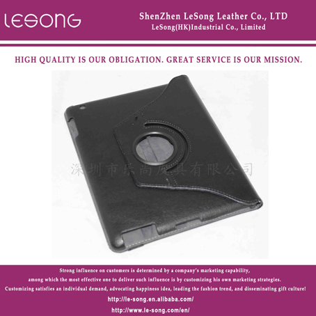 LS1390 Black Leather Tablet PC Case