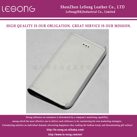 LS1397 Leather Cover Transparent PVC Phone Case