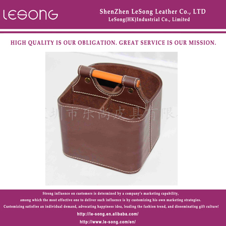 LS1402 Hanging Leather Stationery Storage Case