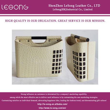 LS1057 Leather Storage Basket