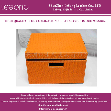LS1344 Leather Storage Box With Lid