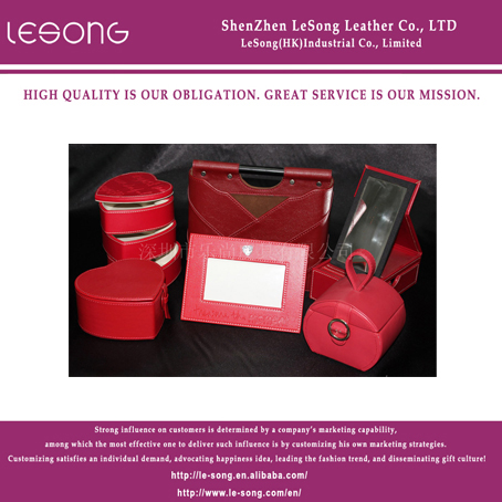 LS1001 Red Leather Jewelry Box