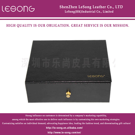 LS1007 Black Leather Jewelry Box