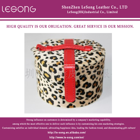 LS1014 Round Leopard Jewelry Box