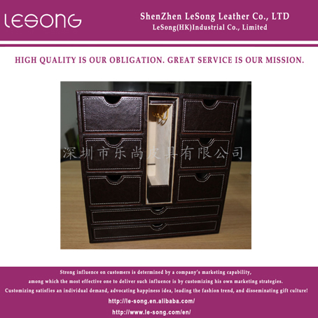 LS1077 Multifunctional Leather Jewelry Boxes