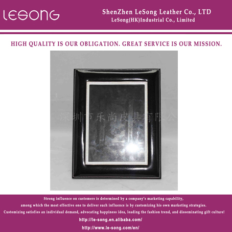 LS1210 Black Leather Cardboard Photo Frame