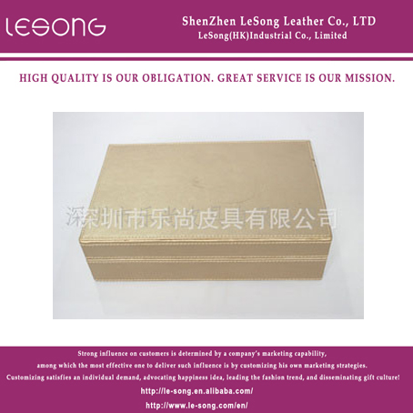 LS1270 Wooden Gift Leather Jewelry Box