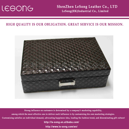 LS1317 Leather Jewelry Box With Mirror