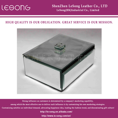 LS1337 Glass Cover Jewelry Storage Box