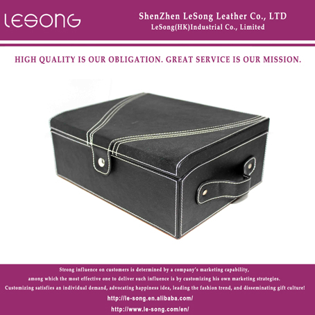 LS1383 Hanging Leather Jewelry Case With Two Layers