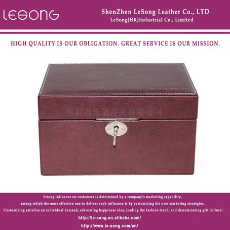 LS1330 Leather Jewelry Box With Lock